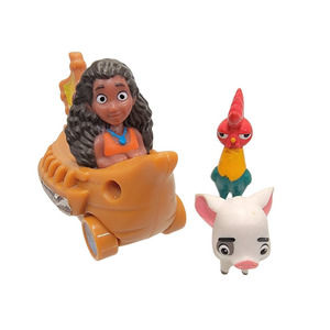 Moana In Boat & Pug Piglet, Hei Hei Disney Movie toy figure